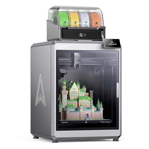 Creality 3D Printer K2 Plus Combo Multi Color 3D Printer with CFS, 16 Color Printing, 600mm/s High Speed, Auto Leveling, Dual AI Cameras, 350×350×350mm Build Volume