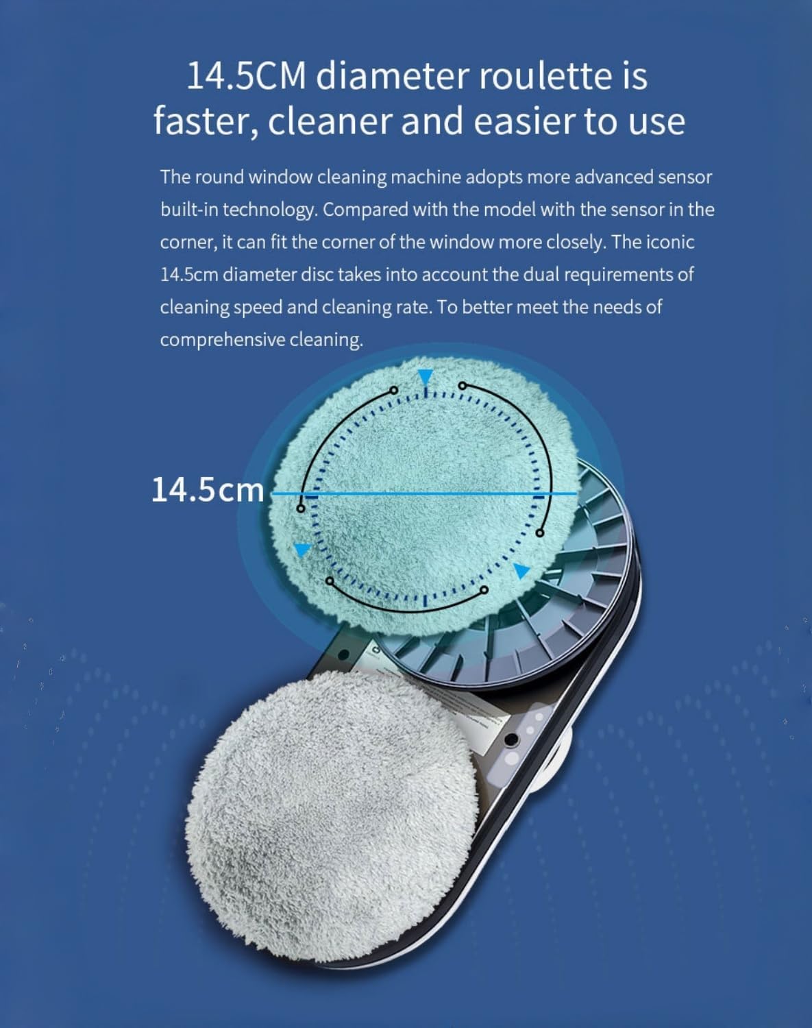 Automatic Smart Window Cleaning Robot, Dual Spinning Mop Cleaning, Remote Control, Al Smart Path Navigation, 3000pa Suction, Perfect for Windows, Glass Doors & Tiles