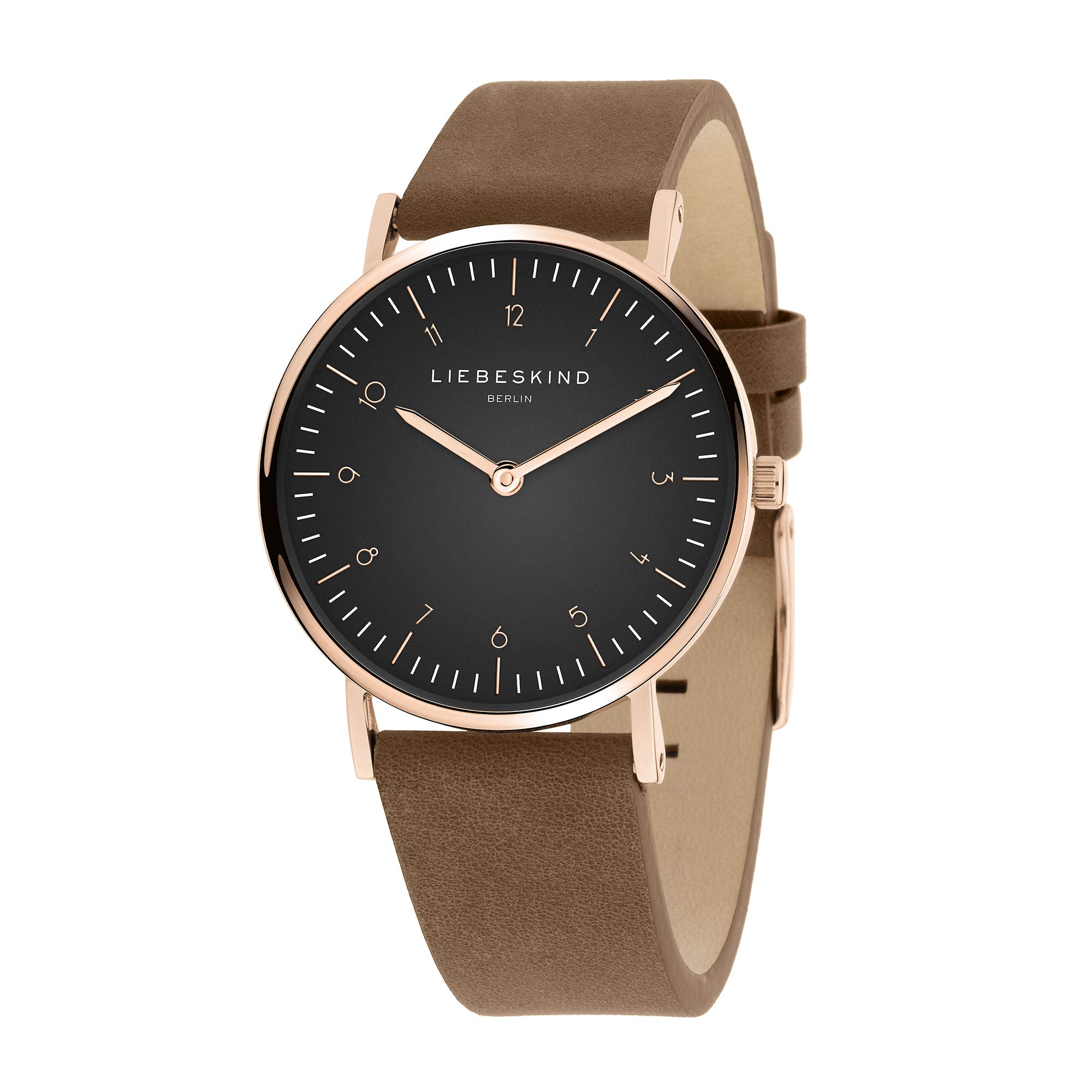 LIEBESKIND BERLIN Damen Armbanduhr – Klassisches Design – Rundes Gehäuse 34 mm – Lederarmband – 5 ATM wasserdicht – Verschiedene Farben