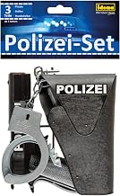 Idena 8040007 - Police set, pistol, halter and handcuffs, playset, theme party, carnival