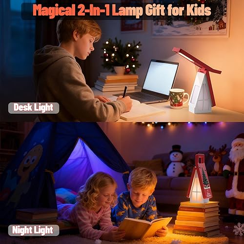 Miniatura 3 de Luz nocturna para niños, lámparas de noche para mesita de noche, lámparas de mesa inalámbricas recargables de casa de ensueño, lámpara de escritorio