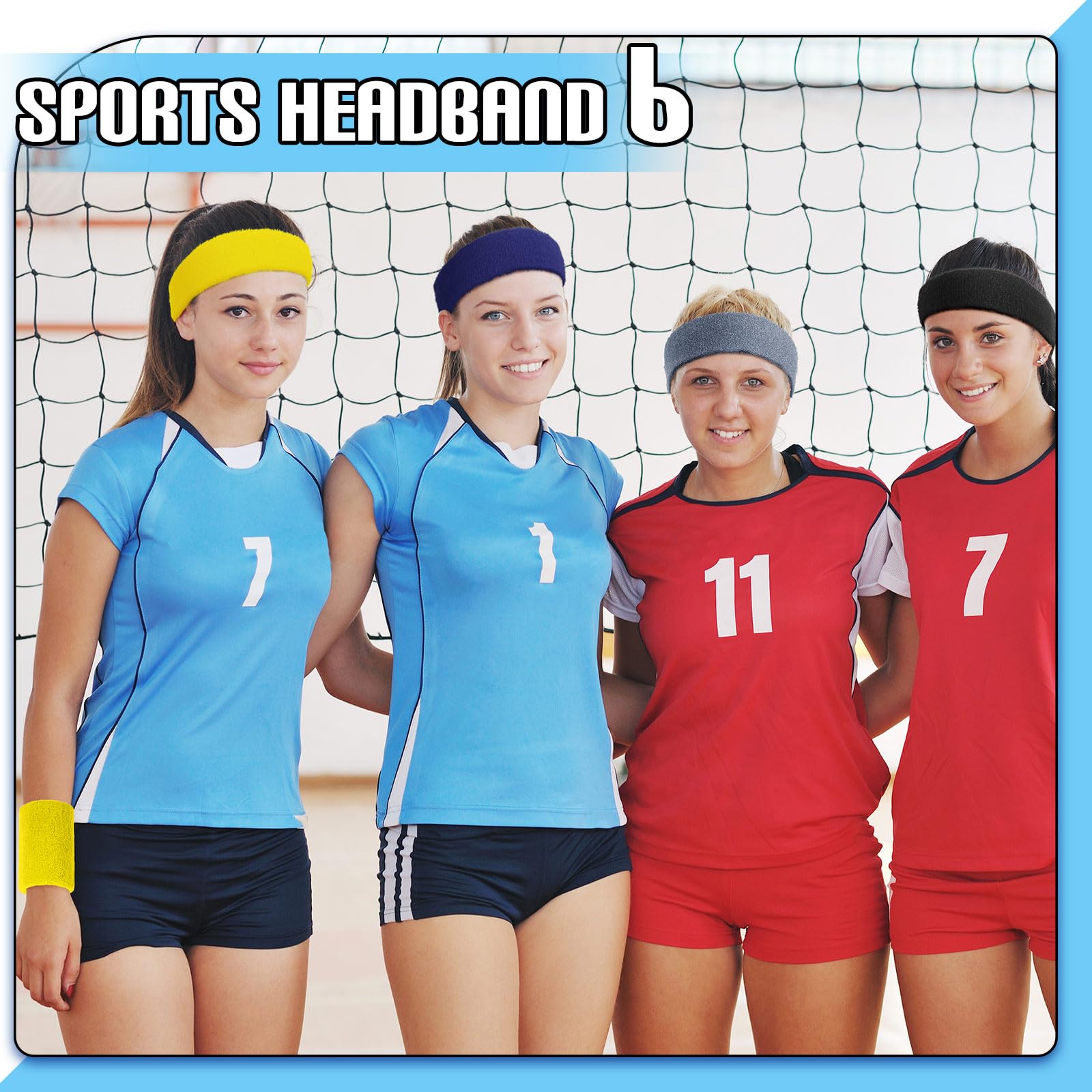 Hungdao Schweißband-Set für Kinder, bunt, athletisches Schweißband, Tennisarmband, schweißabsorbierendes Stirnband für Mädchen, Jungen, Damen, Herren, Sport, Basketball, Workout (trendige Farben)