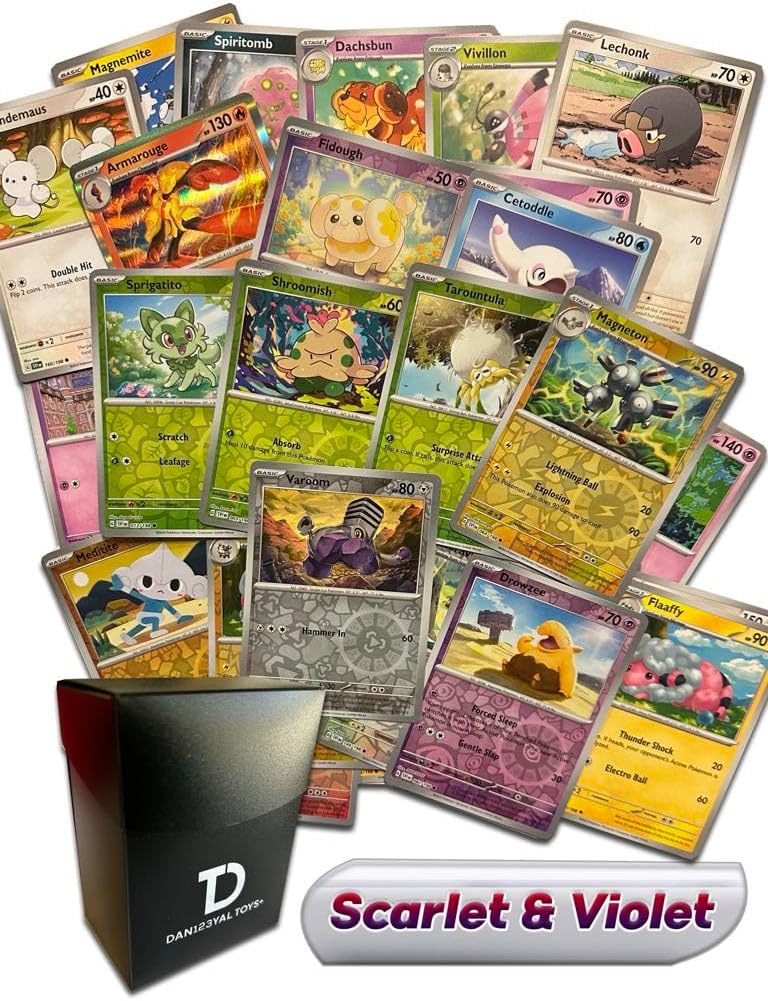 Scarlet and Violet TCG Random Assortment Bundle || Guaranteed Ultra Rare + 30 Random Cards + Dan123yal Deck Box