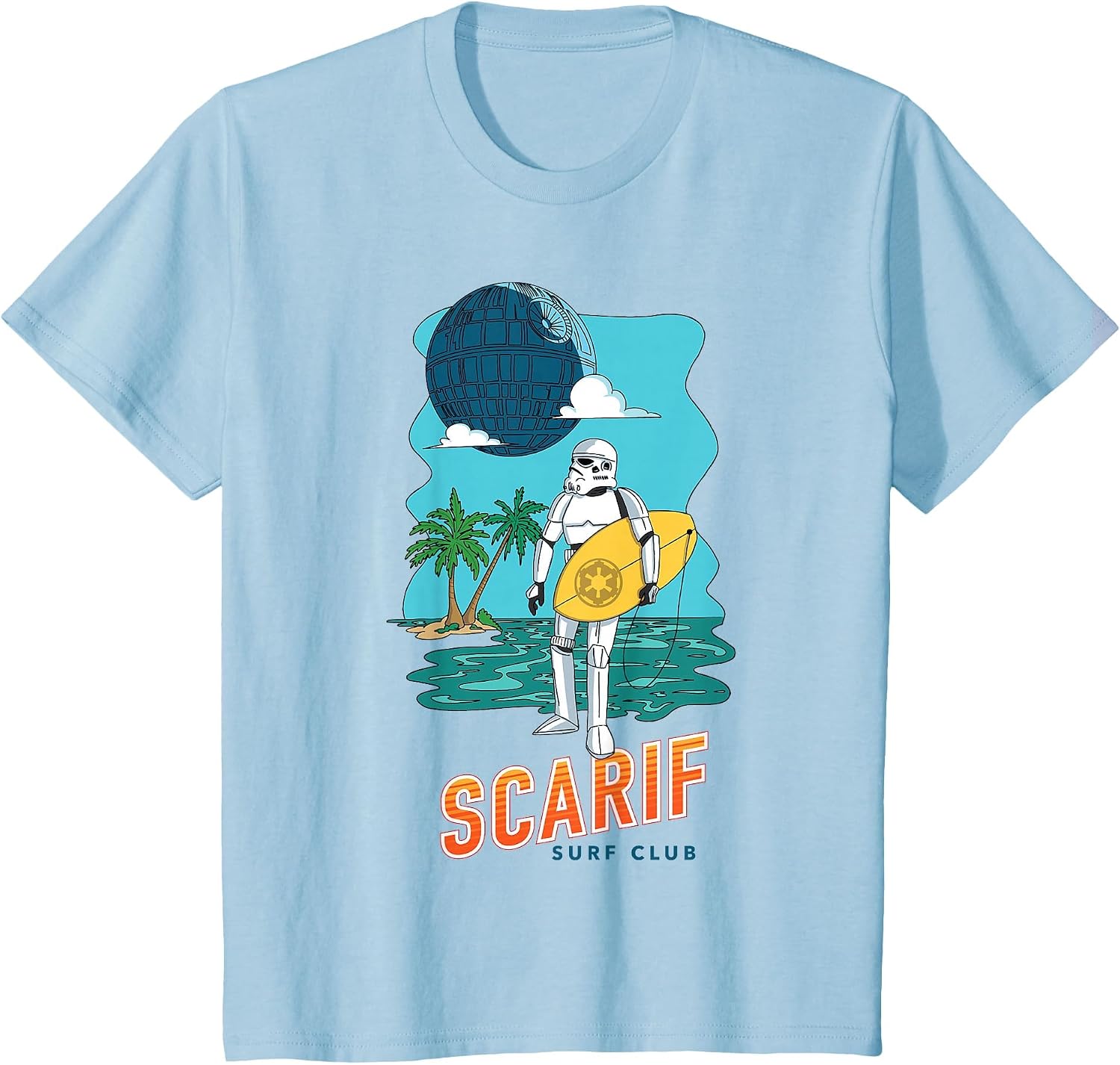 Star Wars Scarif Surf Club Stormtrooper At The Beach Poster T-Shirt