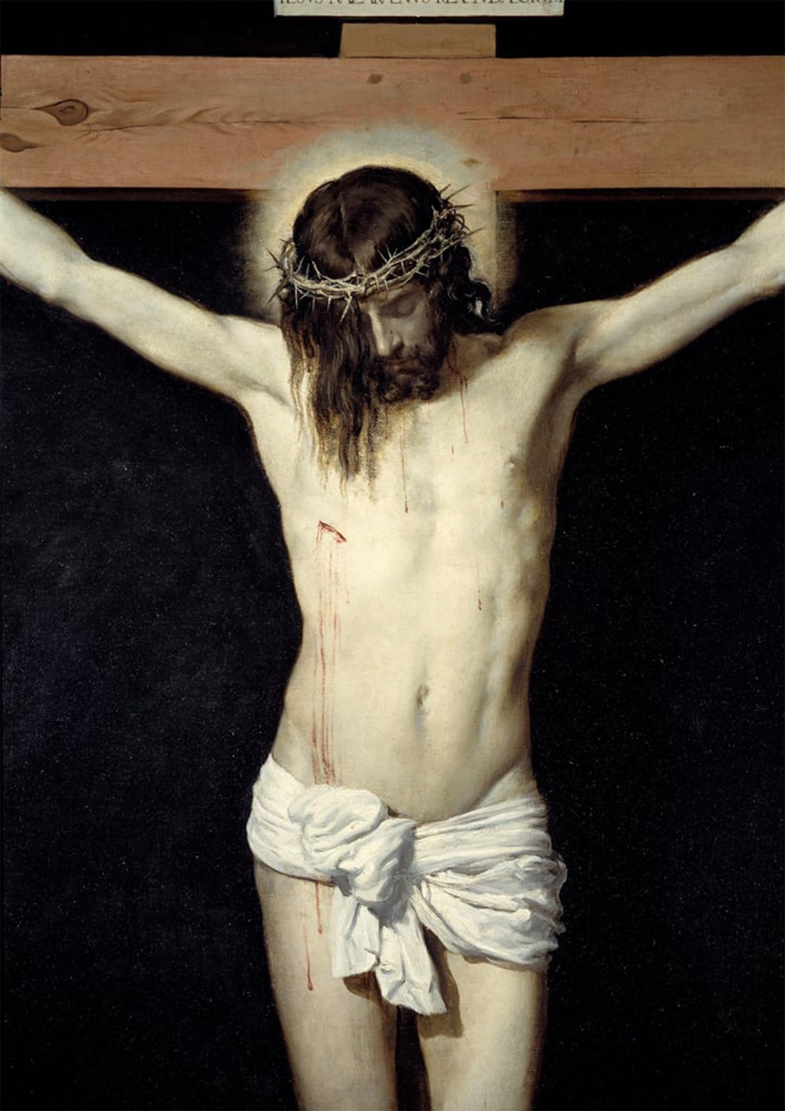 POSTERIIk Vintage Classic Picture Landscape Artwork Christ Crucifies by Diego Rodriguez De Y Velazquez Portrait Canvas Painting for Office Home Decor 60x90cm