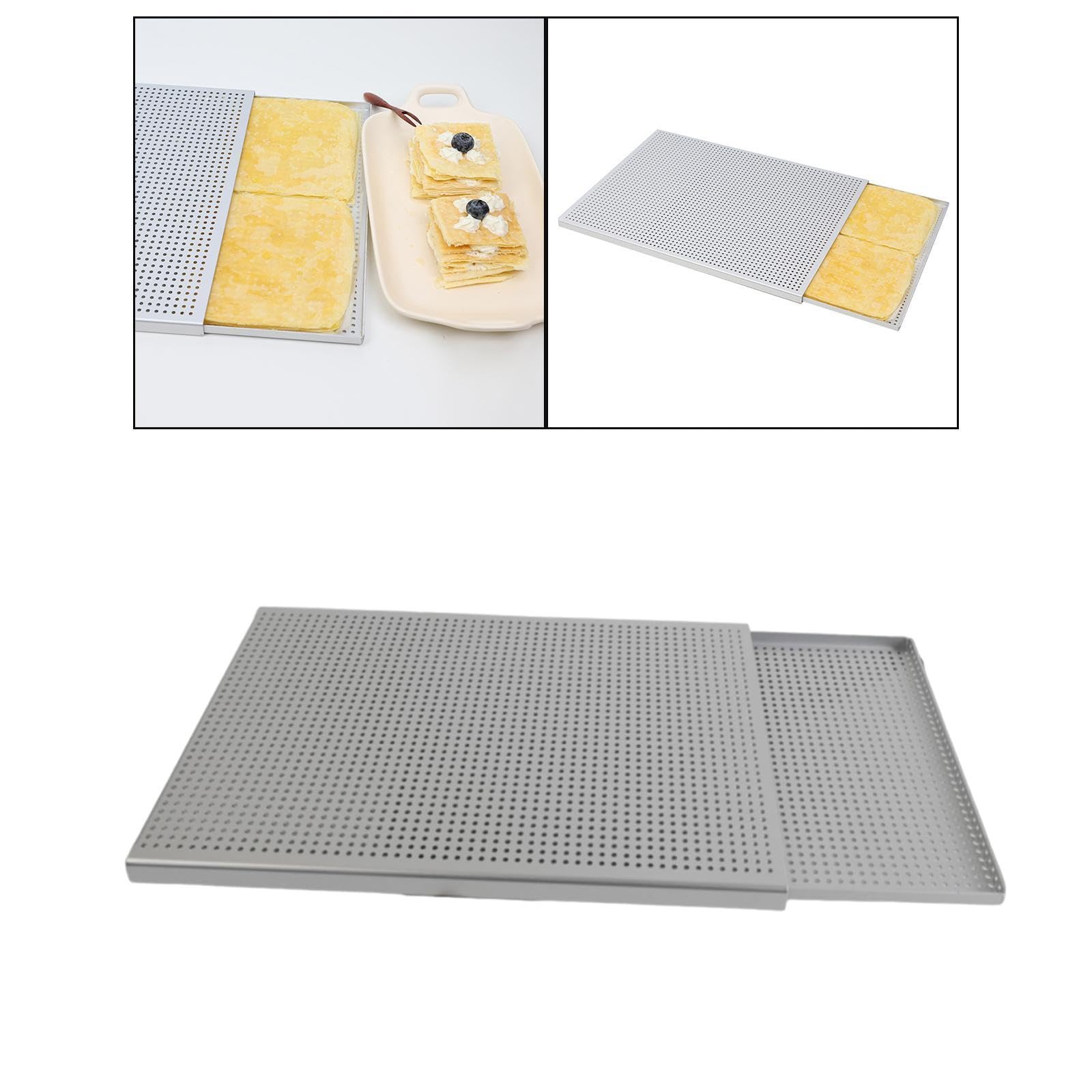 rockible Blätterteig-Backform, Napoleon-Backblech, Mehrzweck-Antihaft-Backform, Werkzeug, Form für Kuchen und Torten, Dicke 1.5 Mm