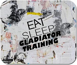 Makoroni - EAT Sleep Gladiator Training Sport - Non-Slip Rubber - Computer, Gaming, Office Mousepad