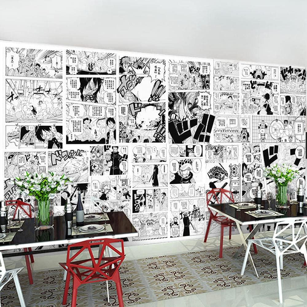 Anime Wallpaper One Piece Black and White Manga Boys Bedroom Japanese