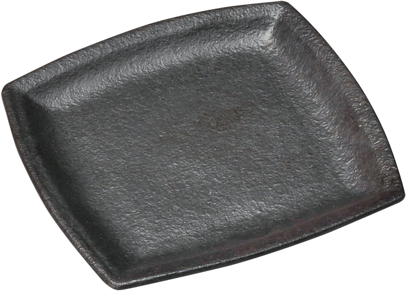 Mine Kiln 321-35-013 Dew, Famous Plate, Black, 5.2 x 5.2 x 0.7 inches (13.2 x 13.2 x 1.7 cm)