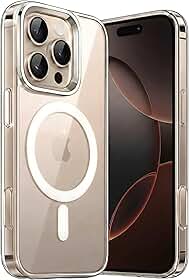 Capa para [iPhone 16 PRO] Capinha Premium Magnetica com [Proteção de Câmera] Clear Case Transparente [Anti-Amarelamento], Compatível com MagSafe, Resistente a Riscos e Anti Impacto