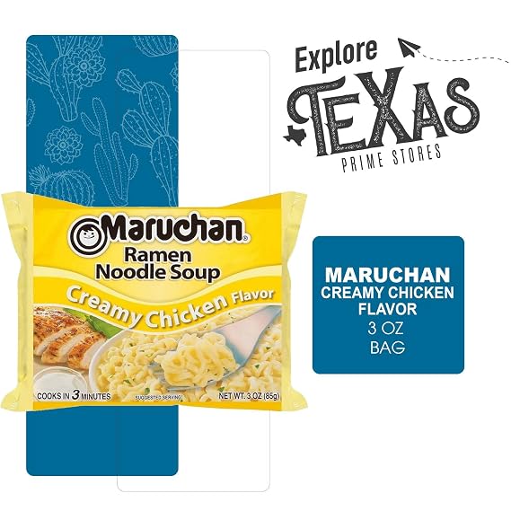 Maruchan - Lavinia Essentials Bundle: 24-Pack of Creamy Chicken Instant Ramen Noodles 3 oz Pack + 1 Utility Prop.