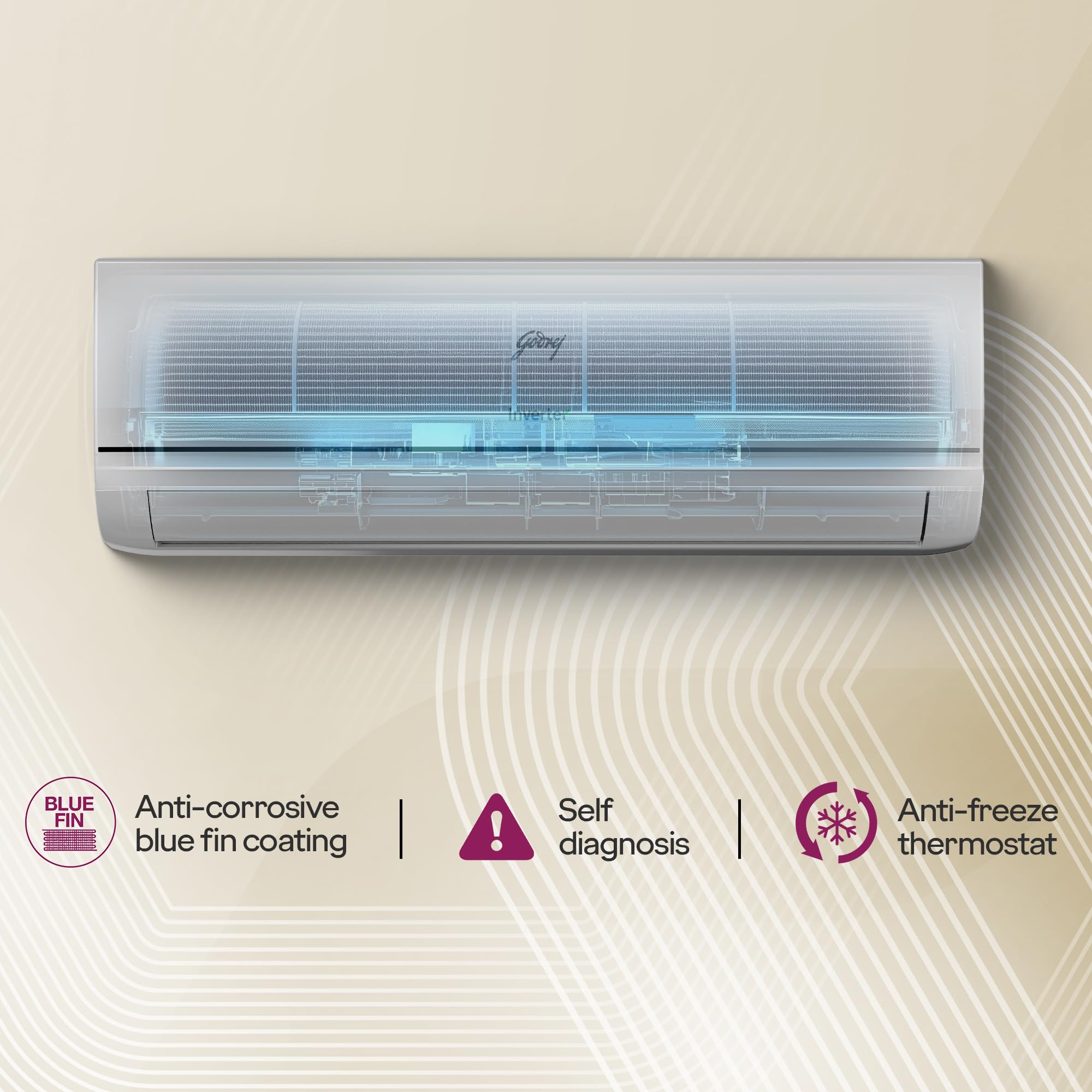 Godrej 1 Ton Split AC - AI Cooling & 5-Year Warranty -5