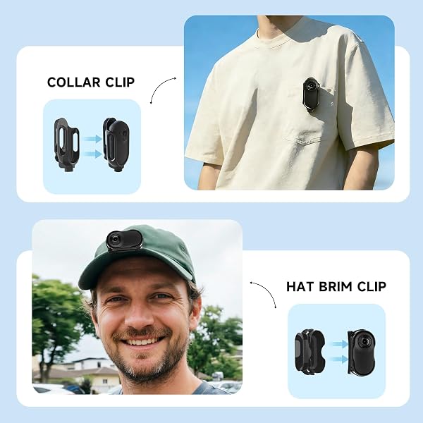 HOFAOUG 1080P HD Mini Camera Sport, Dashcam Moto avec Carte Mémoire 32GB Intégrée, Camera Pieton Taille de Pouce Travail, Voyage, Cyclisme(Noir) - 3