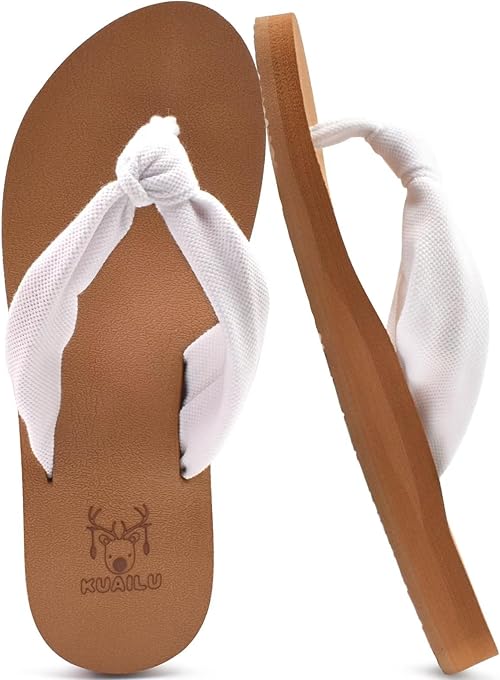 KuaiLu Flip Flops for Women with Arch Support Yoga Mat Comfortable