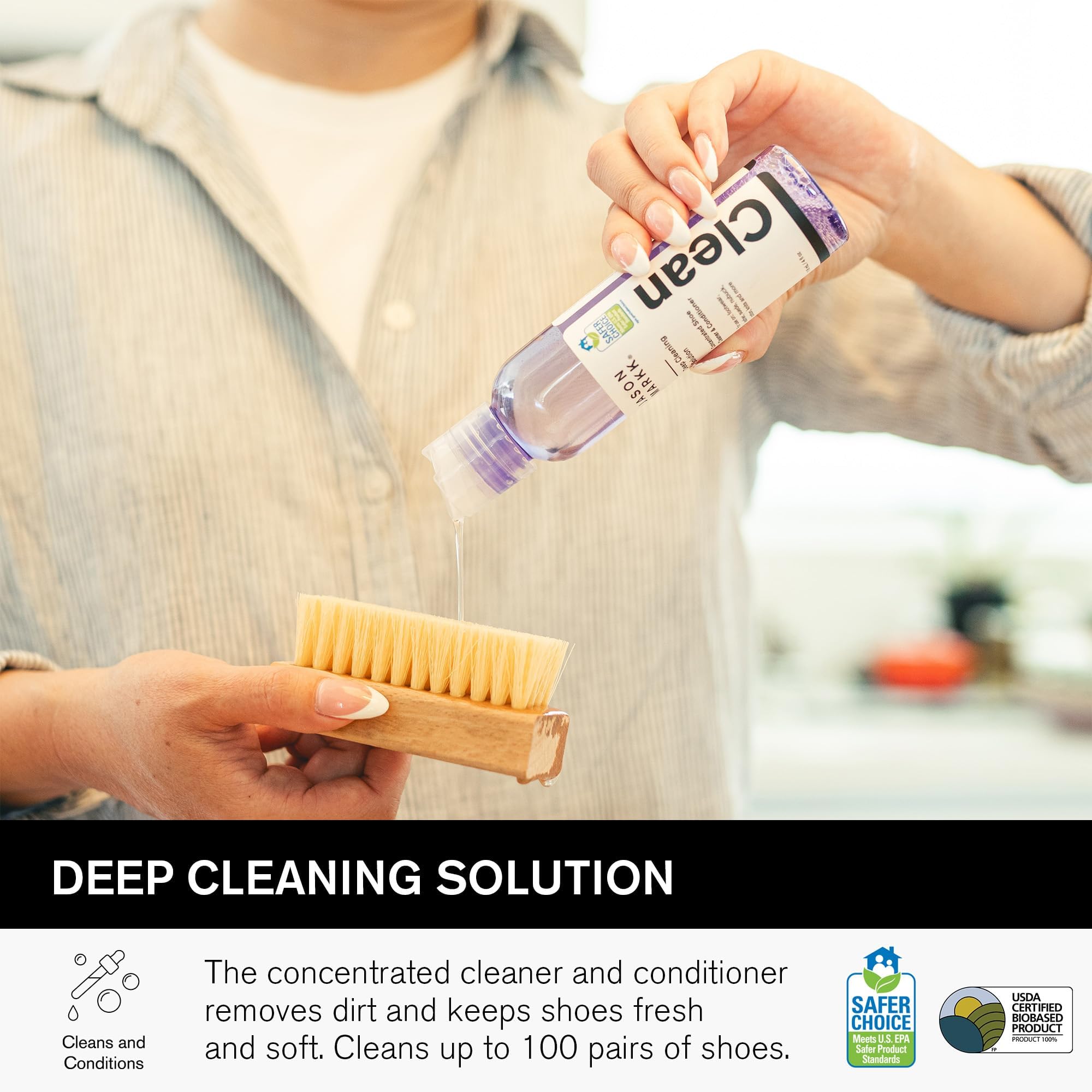 Jason Markk Shoe Cleaner & Repel Spray Bundles – Essential Kits with Brushes, Solution & Water Repellent – Biodegradable, Non-Aerosol – Safe for Leather, Suede, Nubuck, Cotton, Knits