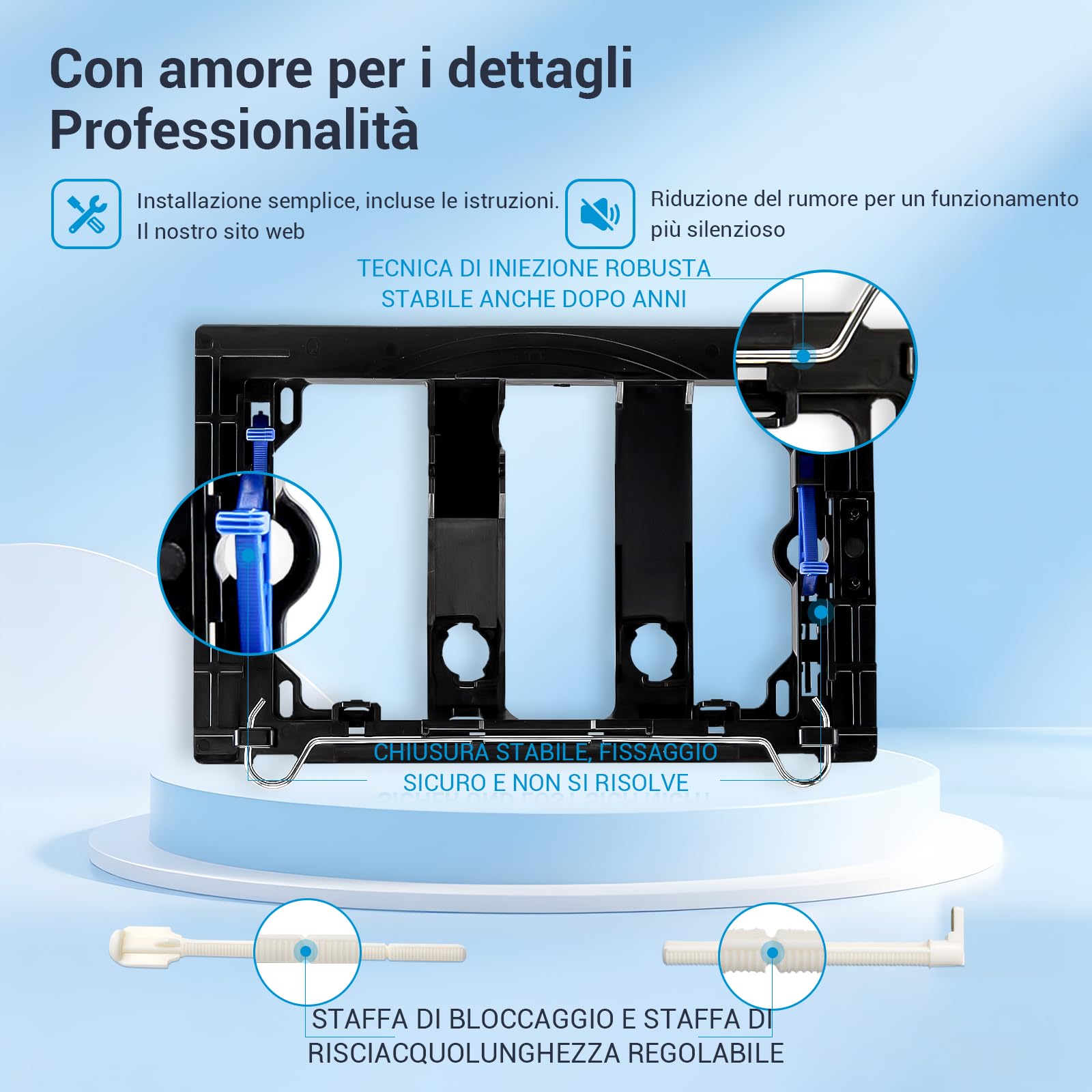 Placca di Comando WC Vetro Temperato per Geberit Sigma,Bianco | per Sigma 01/20/30 Cassetta Scarico Incasso,Risciacquo a due Quantità,UP300/UP320,246 × 164 mm