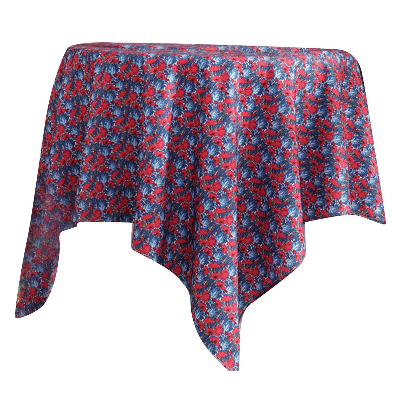 Elnwnnkc Linen Tablecloth with Green Print Table Cover Washable for Coffee Table Cloth Home Decoration Cotton Linen Tablecloth