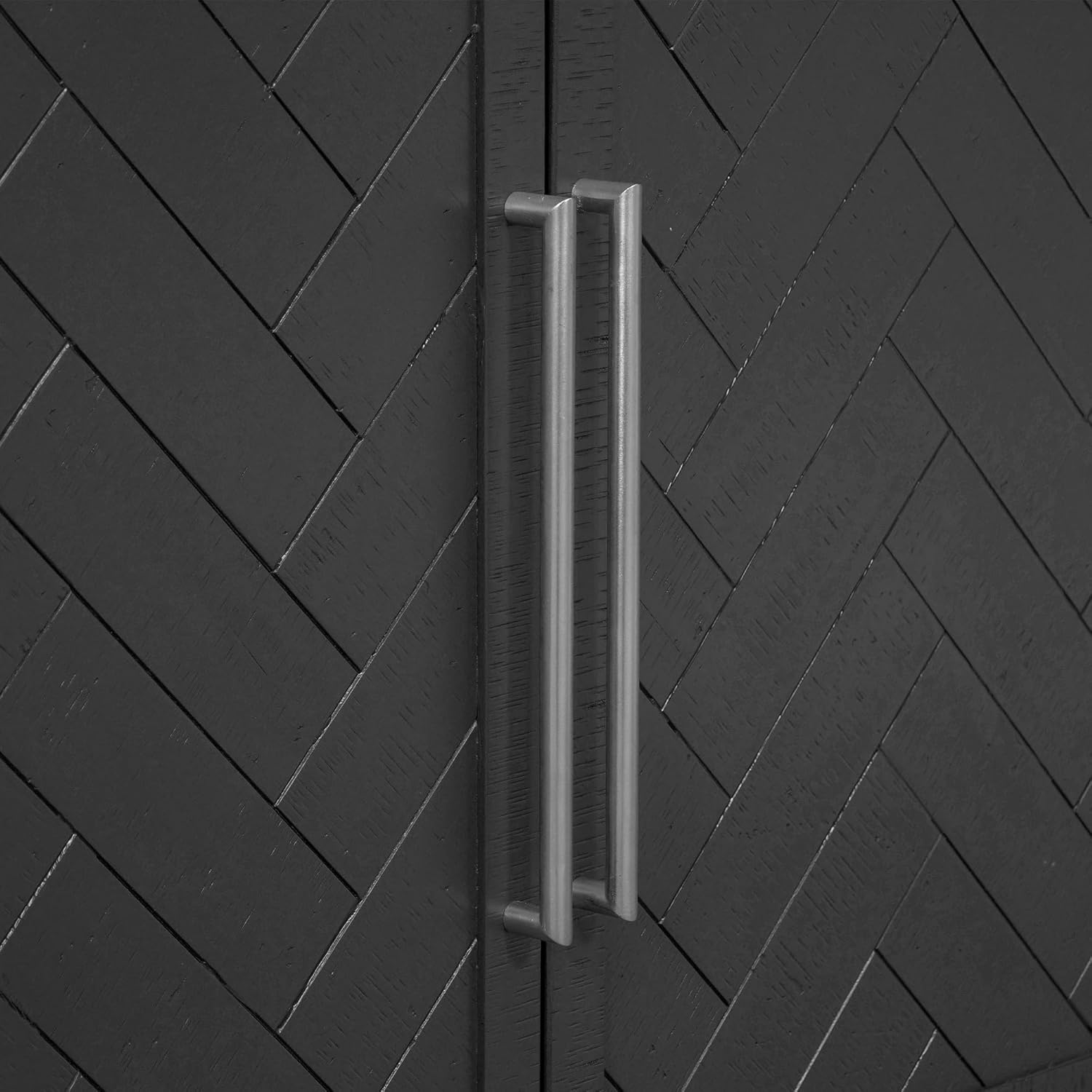 Merax Modern Rustic Wood 40''L Buffet Sideboard with Metal Handles, 2 Doors Coffee Bar Cabinet, TV Stand for Bedroom Living Room Dinning Room Kitchen Black