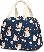 Vista 16 de Lonchera para niñas y mujeres, reutilizable, aislada, para la escuela, el trabajo, picnic (lunares)