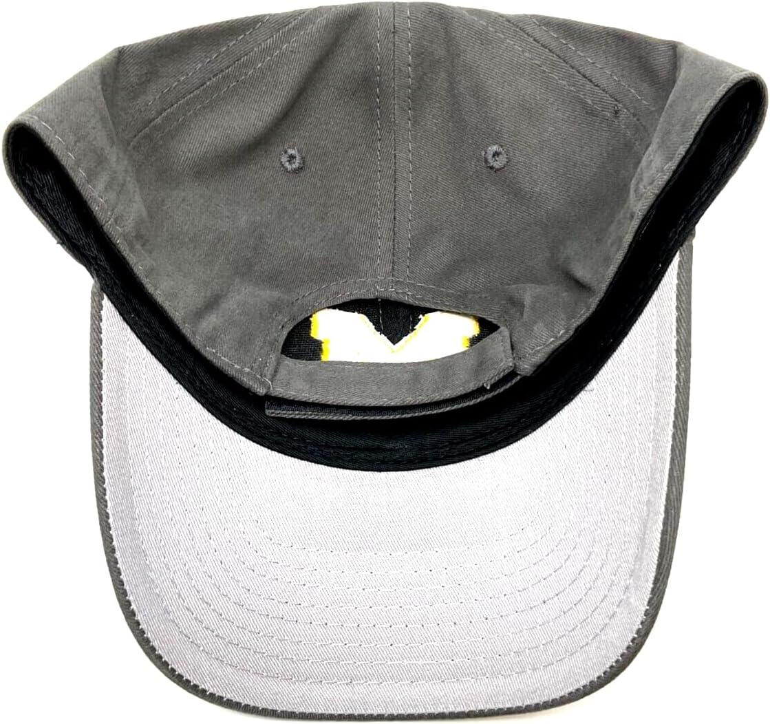 MVP Michigan Wolverines Logo Solid Grey Curved Bill Adjustable Hat - Image 4