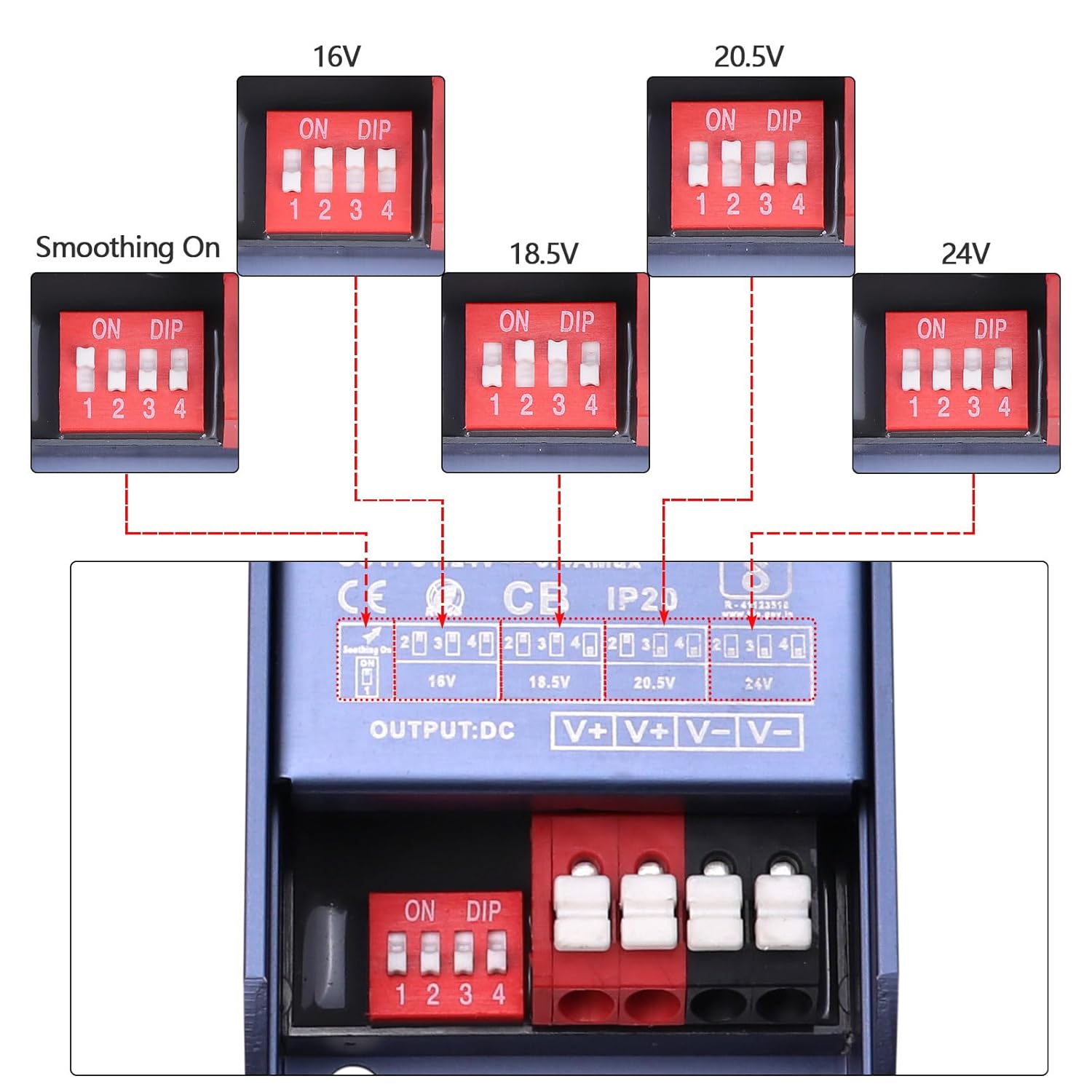 GOMING CE Ultra Thin 24V 400W Power Supply LED Driver AC 100-130V to DC 24V 16.7A Lighting Transformer Constant Voltage for LED Strip Light
