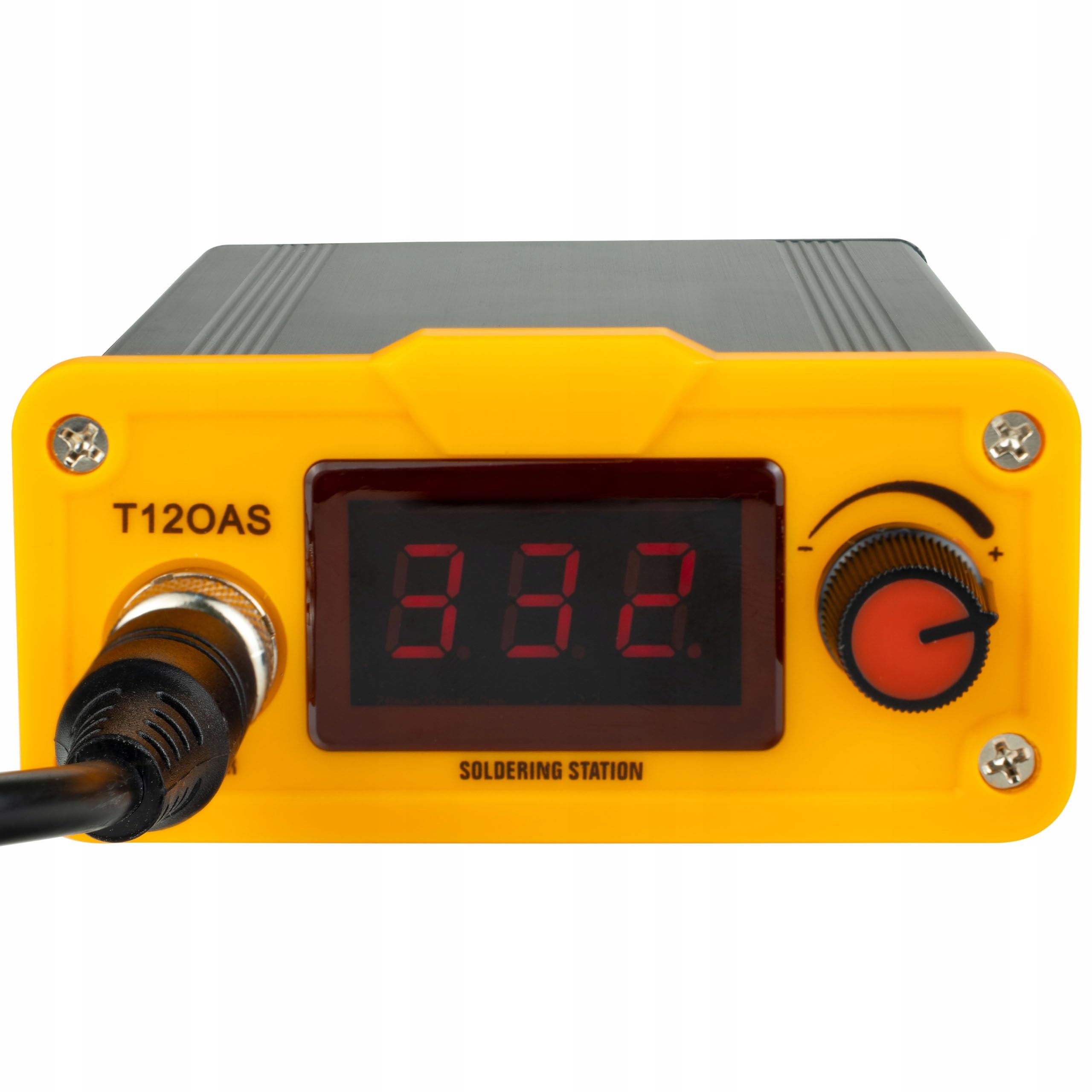 Estación de soldadura T12 Orange Akbash Standard – Soldador con pantalla LCD de 75 W, modo de suspensión, temperatura 200 – 450 °C, calentamiento rápido, juego de 14 piezas con organizador para