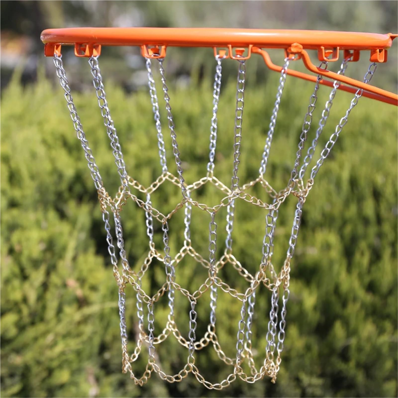 Reti Da Basket Rete da basket in ferro zincato antiruggine, 2 pezzi, rete in metallo for canestro Per Canestro Da Basket