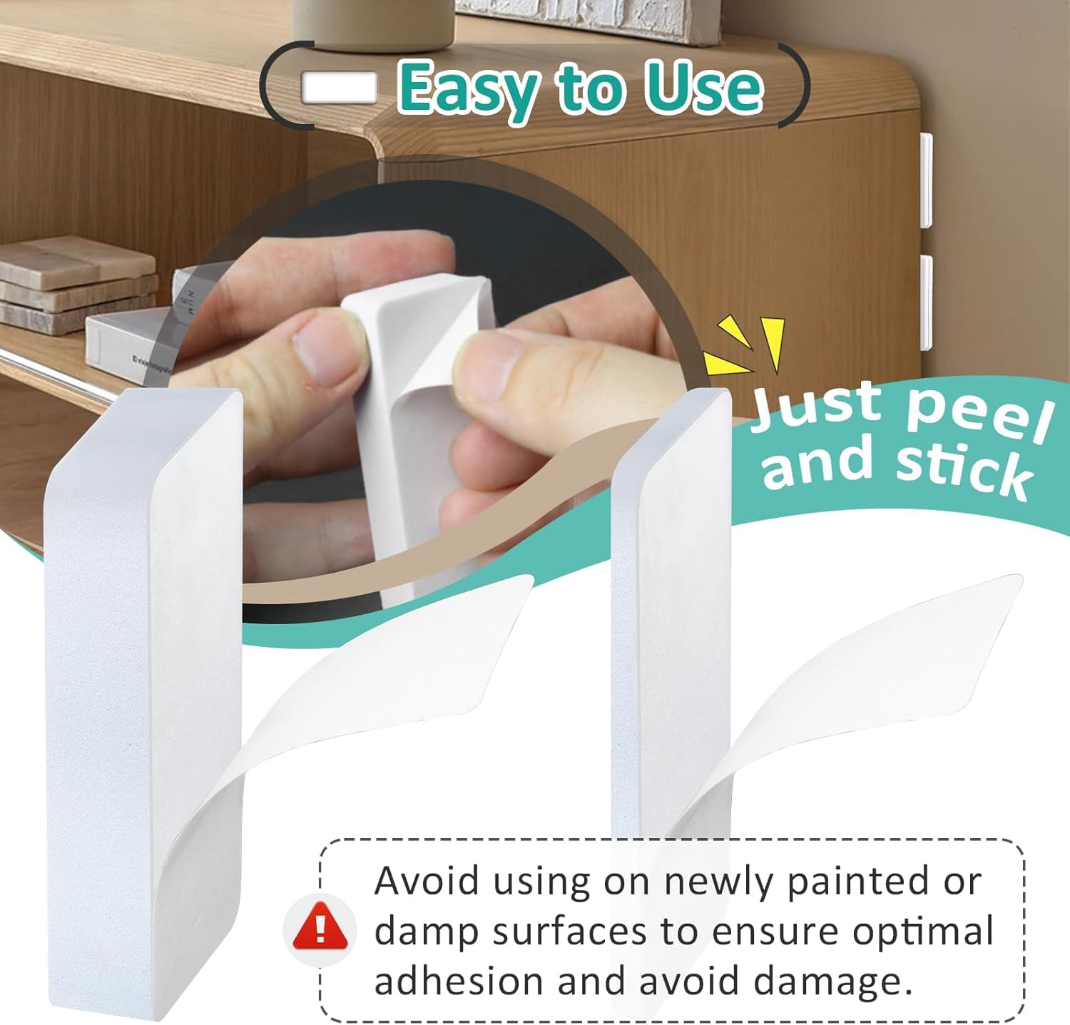 36Pcs Headboard Pads, 16Pcs (15mm)+20Pcs (5mm) Wall Protector, EVA Foam Headboard Stoppers for Wall, Bed Frame Noise Stopper, Couch Stoppers Anti-Vibration and Headboard Bumpers (White)