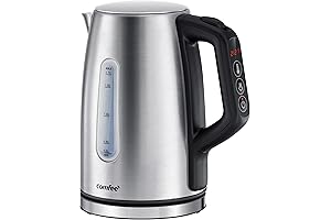 COMFEE' Stainless Steel Electric Kettle with Temperature Control
