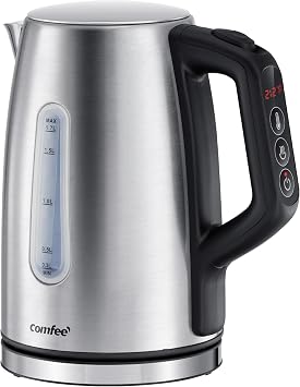 COMFEE Stainless Steel Temperature-Control Kettle, 1.7L with 6 Preset Mode