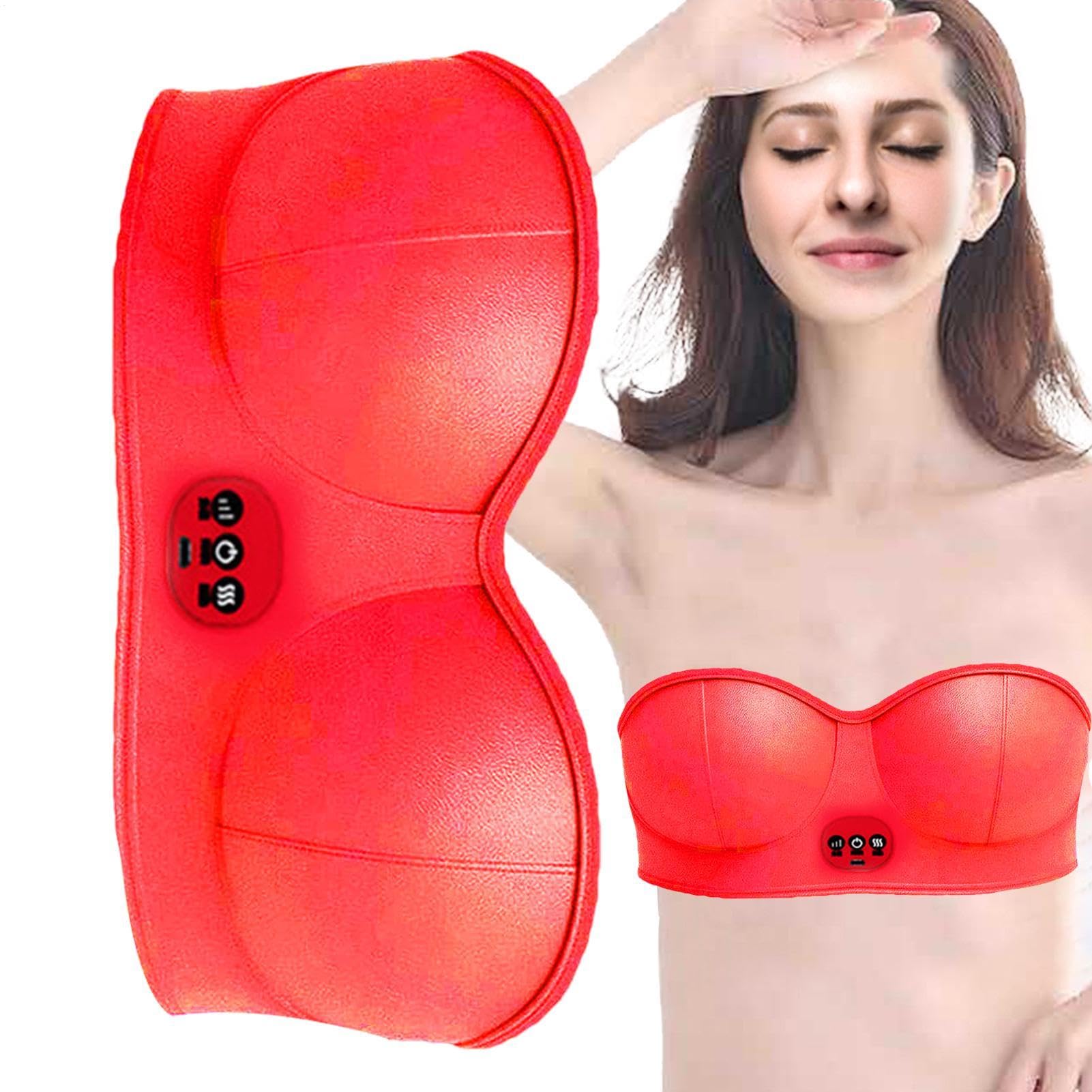 Appareil de beauté du sein – Appareil de beauté intelligent pour agrandissement du sein avec masseur thermique | Rehausseur de sein électrique sans fil, soins du corps USB avec 3 réglages de vibration