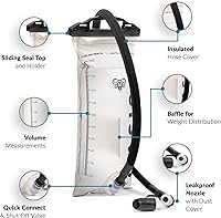 Vista 2 de Water Buffalo Oasis Hydration Bladder – 2L and 3L Water Bladder for Hiking Backpack, Leakproof Design with Insulated Hose and High-Flow Bite Valve