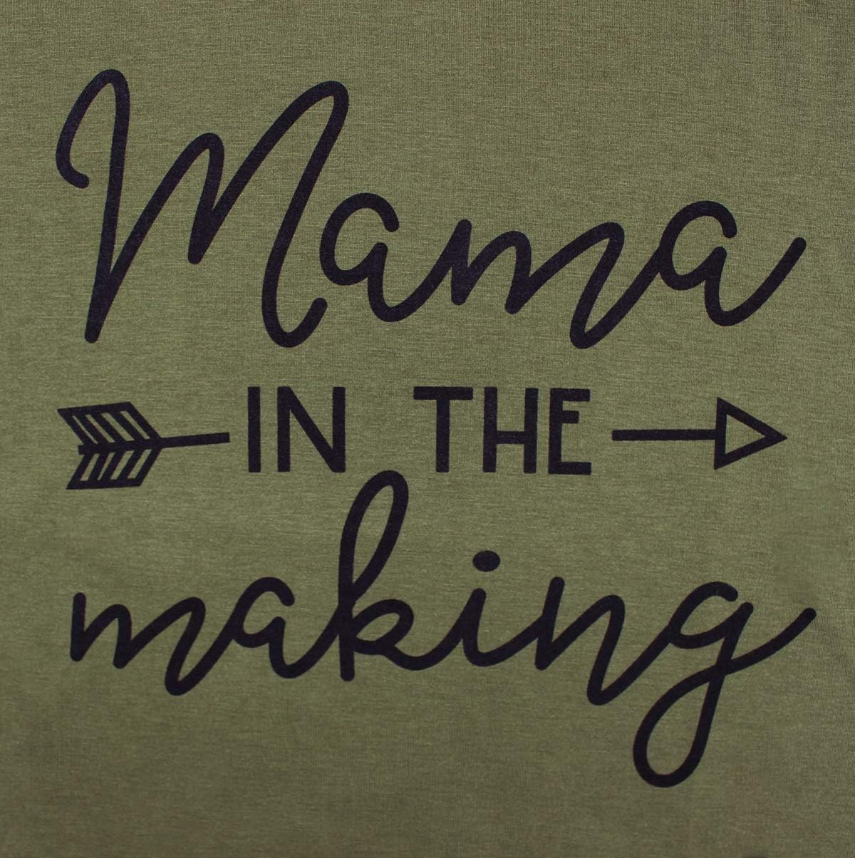 Mama in The Making Pregnancy Announcement T-Shirt Women Letter Print Short Sleeve Tops Tee - Image 4