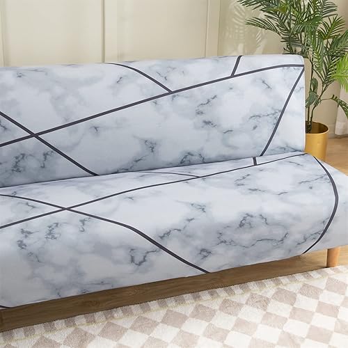 Vista 71 de MIFXIN Funda de sofá sin brazos, funda elástica plegable para sofá cama, sin reposabrazos, protector de muebles de elastano impreso lavable, sin