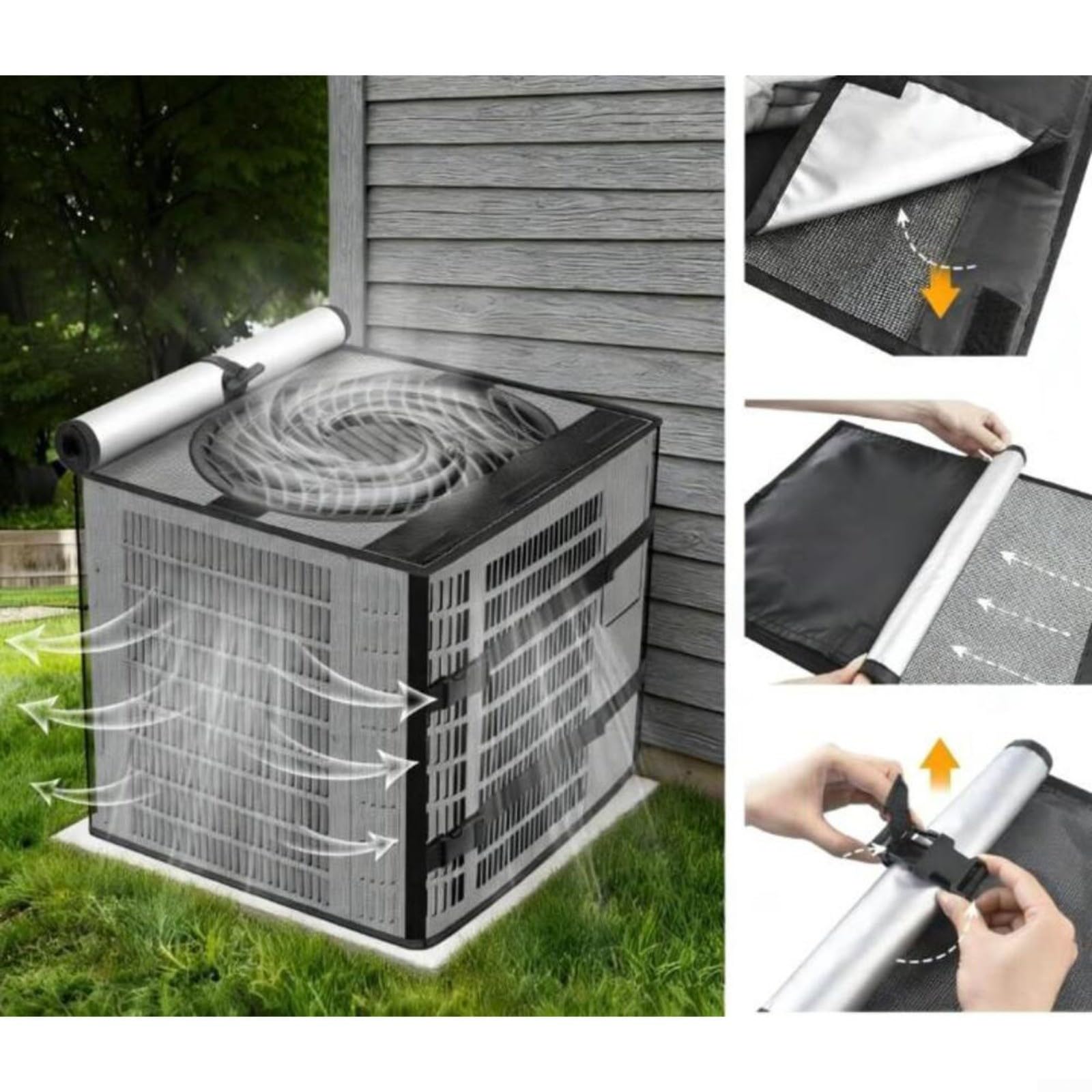 Pełna siatka AC Unit Cover, wodoodporna na górze, oddychająca