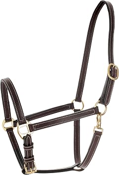 HORZE Fremont Soft Synthetic Leather Horse Halter, Fully Adjustable Design