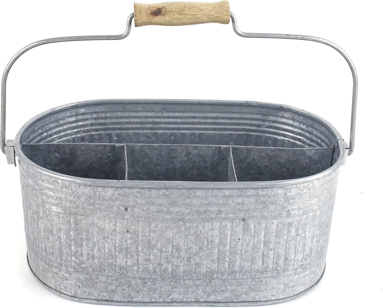 Alpha Living Home Farmhouse Utensils Caddy, Antique Gray, 18.5 x 14.5 x 3 in