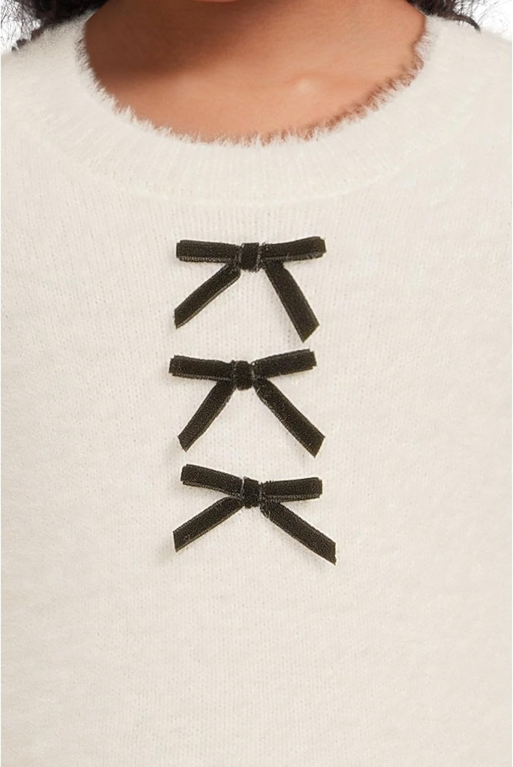 Janie and Jack Baby-Girls Fuzzy Mini Bow Sweater (Infant)