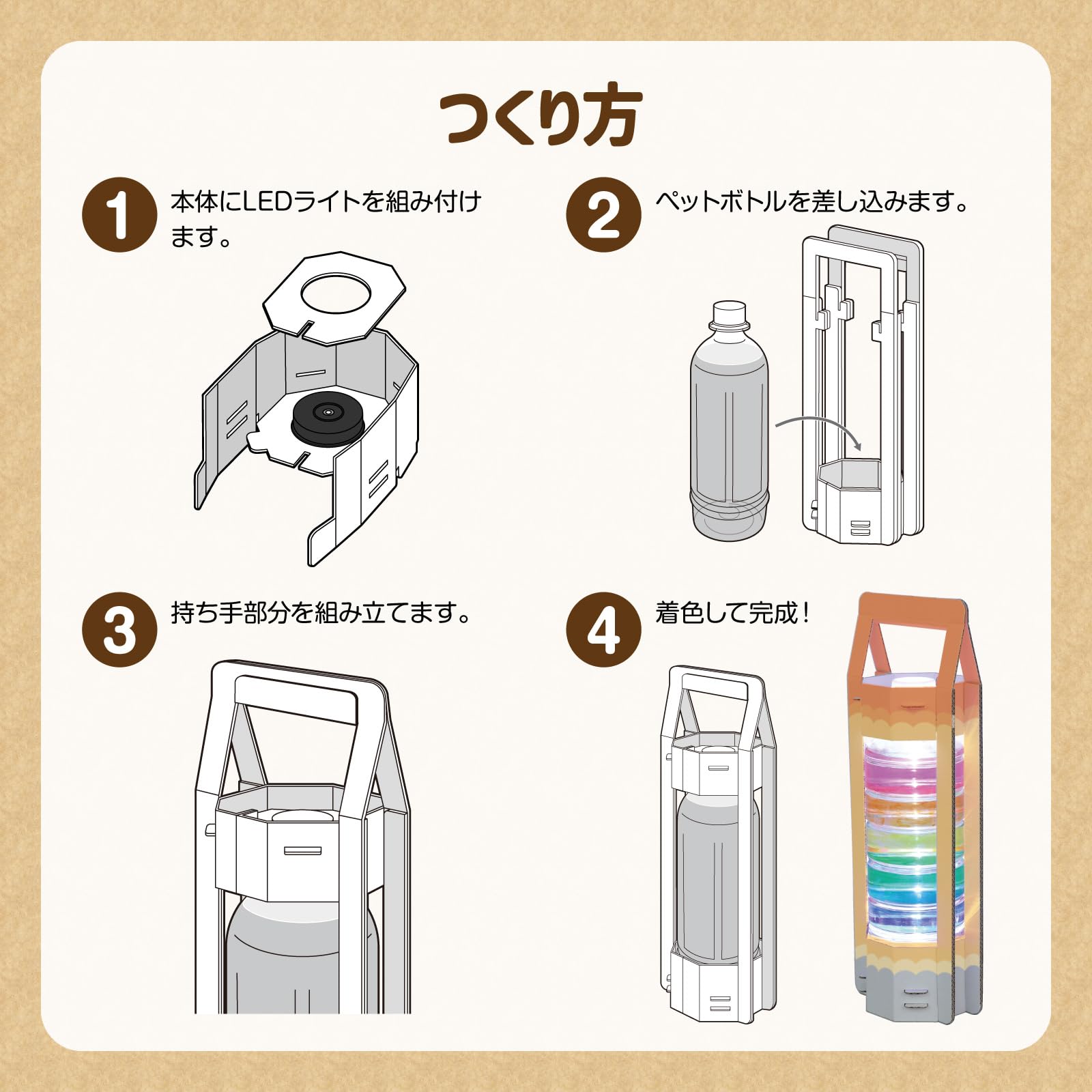 Amazon.co.jp: artec 93122 Artec Plastic Bottle Lantern Craft Kit