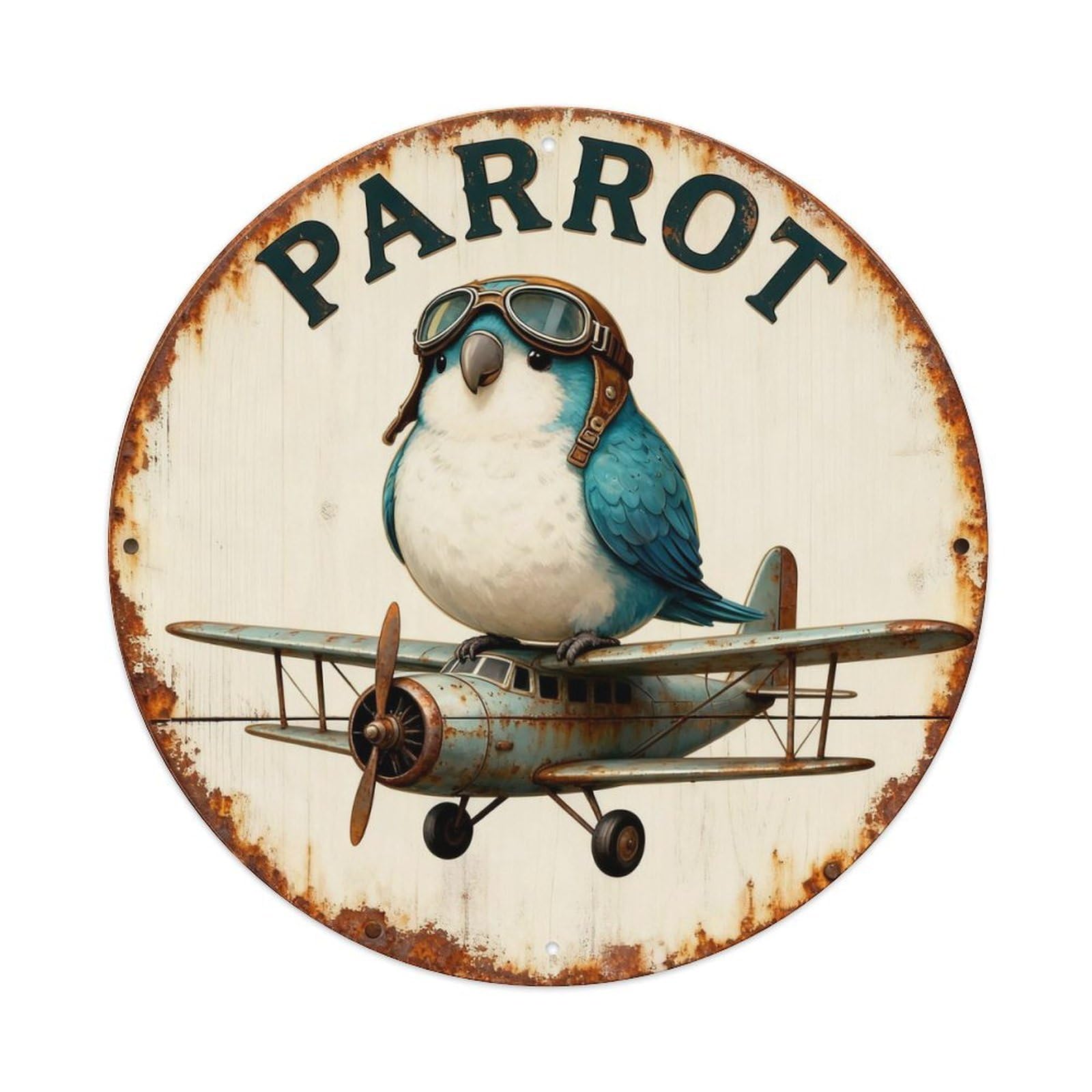 Parrot Sign Metal Tin Sign Plaque