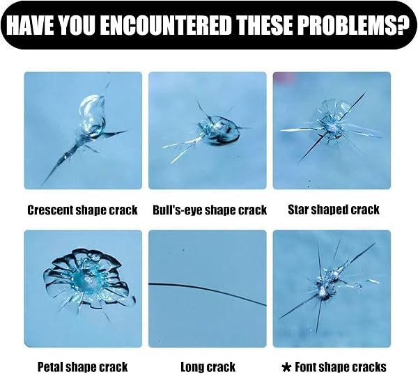 Windscreen Chip Repair Kit,Windscreen Repair Kit,DIY Glass Cracked Windshield Repair Kit,Advanced Glass Repair Kit for Windscreen Scratch Repair,Glass Scratch Remover for Cars,Glass Crack Repair - 4