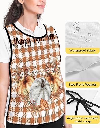 Miniatura 4 de Universal Cobbler Apron with 2 Pockets Unisex Waterproof Chef Aprons Adjustable Washable Bib Apron
