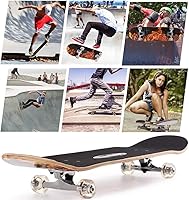 Vista 7 de ChromeWheels 31 inch Skateboard Double Kick Skate Board Cruiser Longboard 8 Layer Maple Deck Skateboards for Kids and Beginners