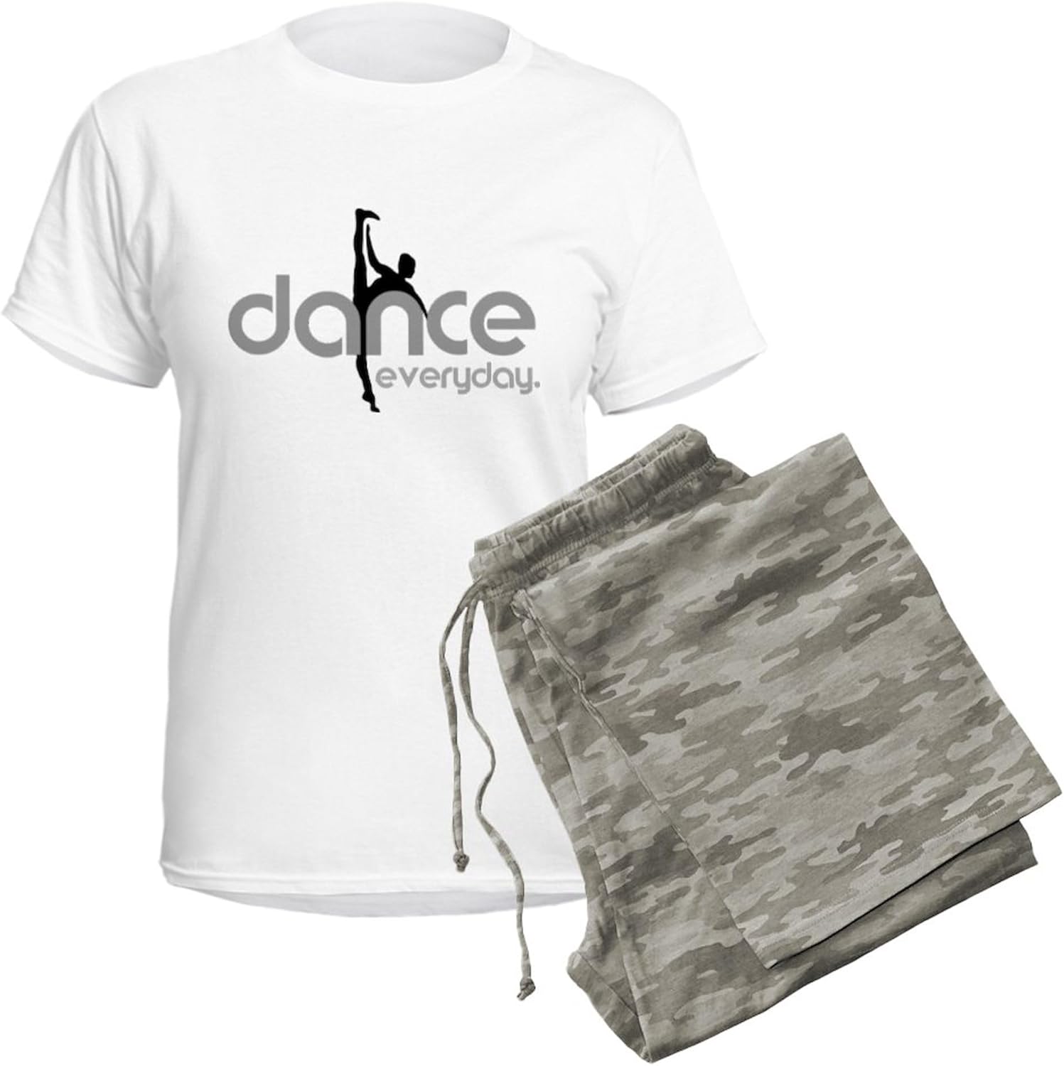 CafePress Dance Everyday Women's Light Pajamas Women's Novelty Cotton Pajama Set, Comfortable PJ Sleepwear