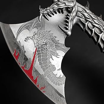 Amazon | 14.5インチ ファンタジードラゴン斧 木製スタンド