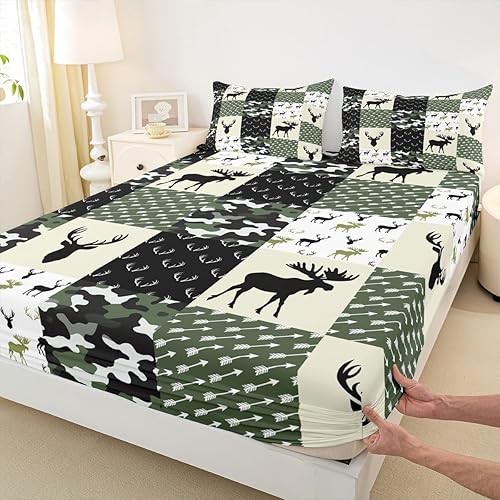 Miniatura 120 de Erosebridal Sábana bajera ajustable de hojas de marihuana, sábana de hoja de cannabis para adultos, juego de ropa de cama rústica de hojas exóticas