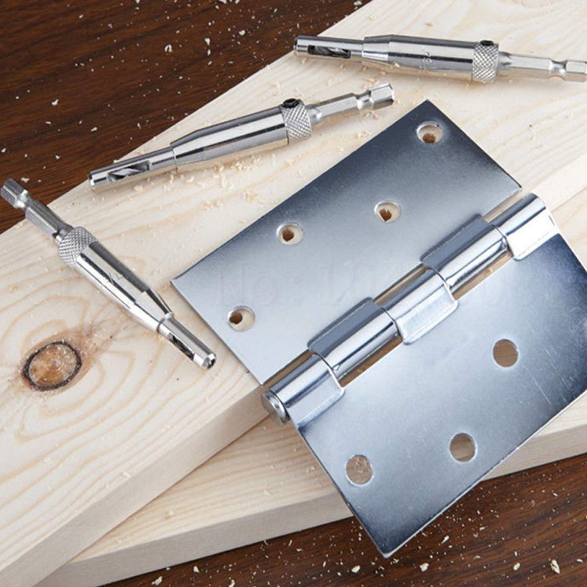 8Pcs 5/16-1/4 Inch Autocentrante Puerta Ventana Bisagra Set Twist Wood Taladro Broca Perforadora
