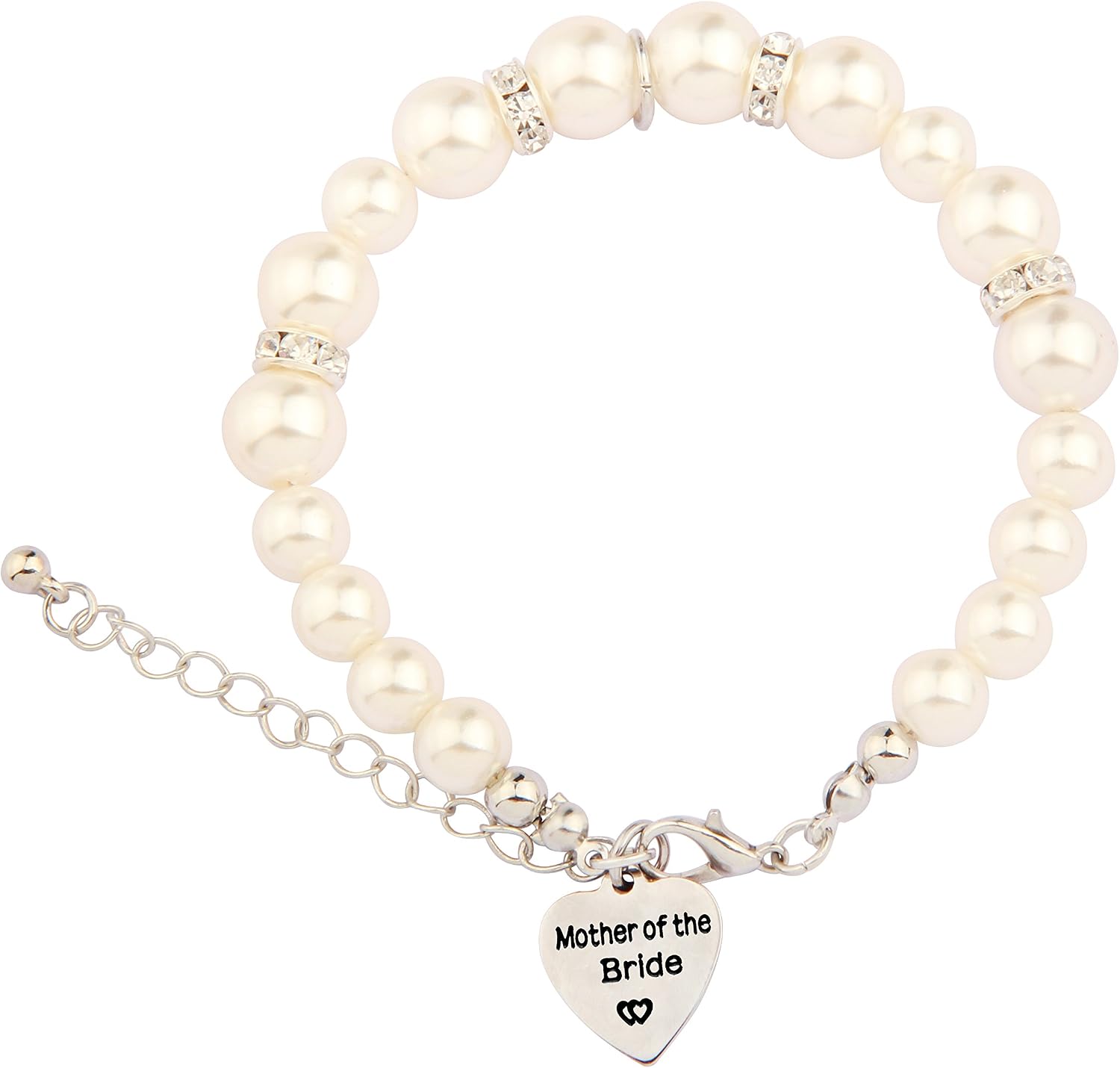 SEIRAA Mother In Law Pearl Bracelet Wedding Gift for Mother of the Bride/Groom