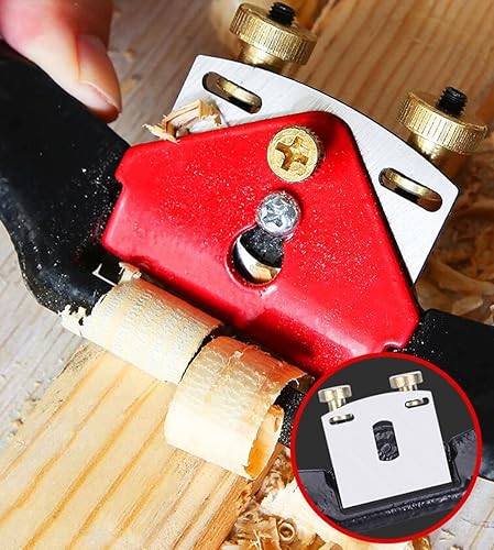 Miniatura 3 de Plano de radios ajustable con base plana y hoja de metal, herramienta de mano para madera de trabajo de madera, para madera de madera (10 pulgadas)