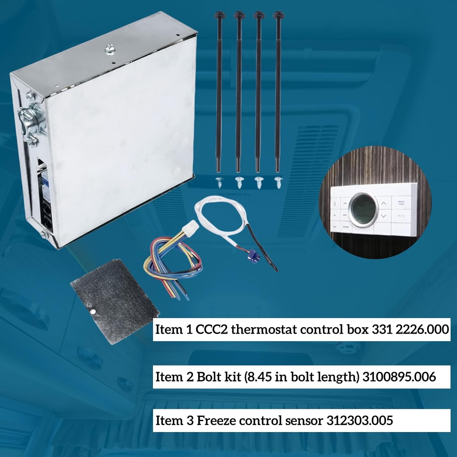 3312020.000 RV Thermostat Multi-Zone Kit Compatible with Dometic Comfort Control Center II (CCC2) Air Conditioners Mustrod